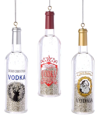 Shop Kurt Adler 4.5in Vodka Bottle Ornament With Glitter Inside (3 Assorted)