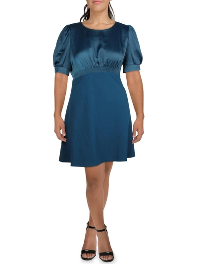 Shop Dkny Womens Empire Waist Above Knee Shift Dress In Blue