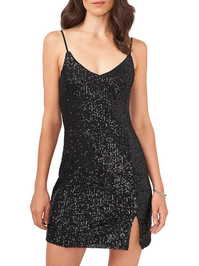 Shop 1.state Womens Sequined Mini Cocktail And Party Dress In Black