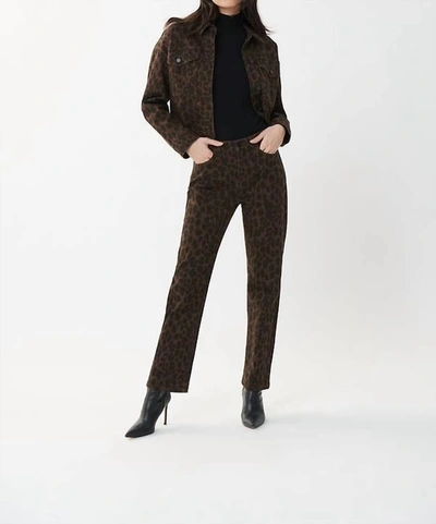 Shop Joseph Ribkoff Leopard Print Jeans In Brown/black