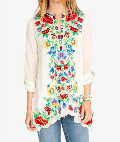 Johnny Was Gala Tunic In Shell In Pink