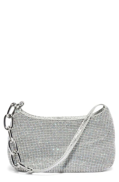 Shop House Of Want Newbie Baguette Shoulder Bag In Diamante