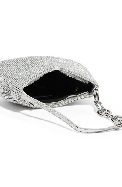 Shop House Of Want Newbie Baguette Shoulder Bag In Diamante