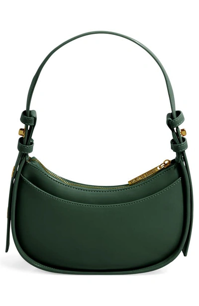 Shop House Of Want H.o.w. We Are Confident Vegan Leather Shoulder Bag In Dark Green