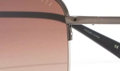 Shop Ted Baker 58mm Navigator Sunglasses In Gunmetal
