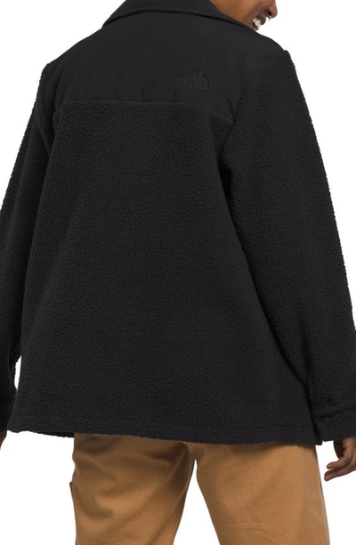 Shop The North Face Cragmont Fleece Shacket In Tnf Black