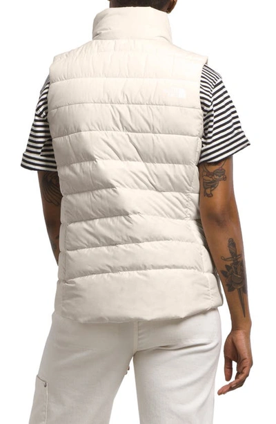 Shop The North Face Aconagua 3 Puffer Vest In Gardenia White