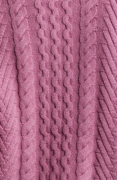 Open Edit Mix Stitch Boxy Sweater In Purple Syrup
