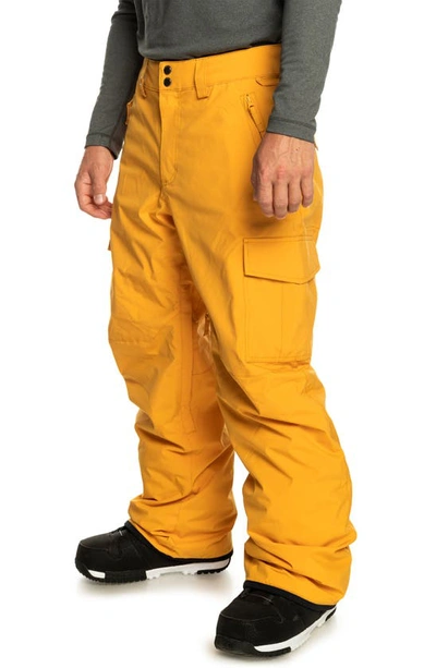 Shop Quiksilver Porter Ski Pants In Mineral Yellow