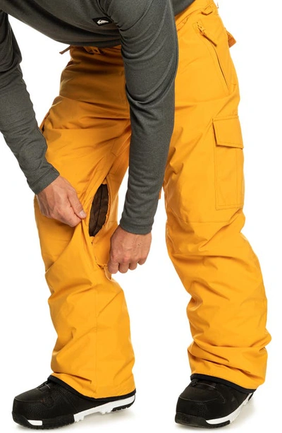 Shop Quiksilver Porter Ski Pants In Mineral Yellow