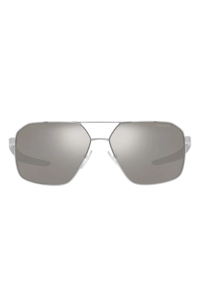 Prada Linea Rossa Man Sunglass Ps A50s In Silver