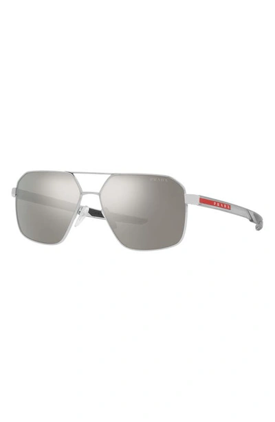 Prada Linea Rossa Man Sunglass Ps A50s In Silver