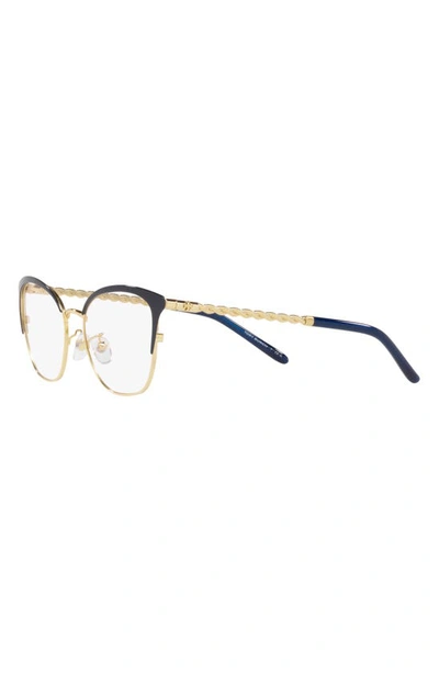 Shop Tory Burch 53mm Square Optical Glasses In Navy