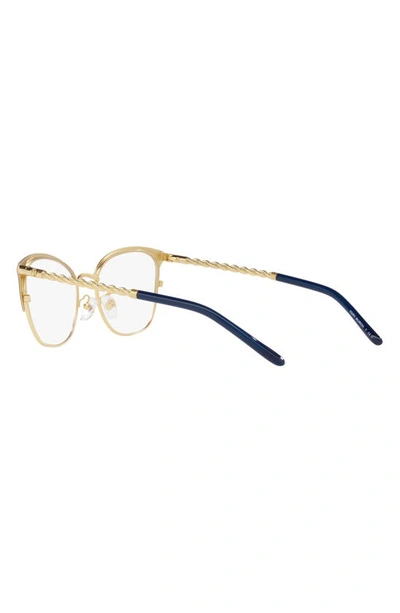 Shop Tory Burch 53mm Square Optical Glasses In Navy
