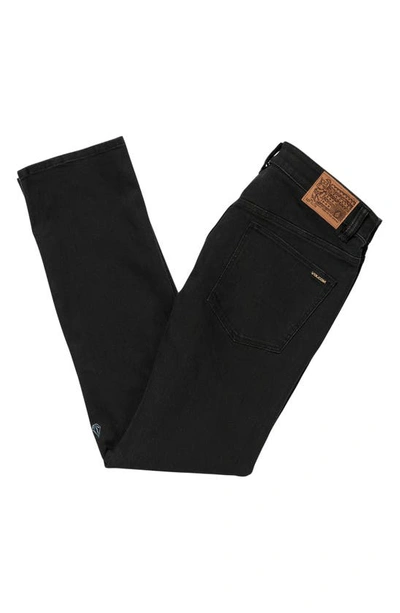 Shop Volcom Solver Modern Fit Jeans In Black Out