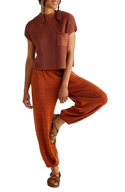Shop Free People Free-est Freya Short Sleeve Sweater & Pull-on Pants In Mesa Combo