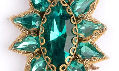 Shop Deepa Gurnani Ariella Drop Earrings In Emerald