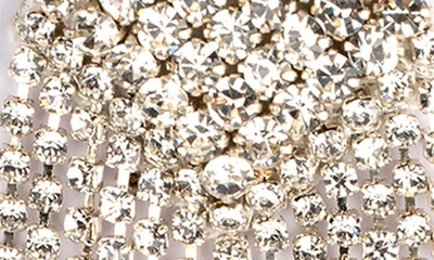 Shop Deepa Gurnani Niomi Crystal Fringe Drop Earrings In Silver