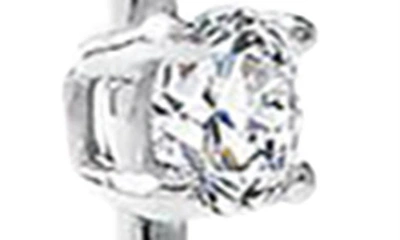 Lana Flawless 14k Gold Solo Diamond Teardrop Hoop Earrings In White Gold