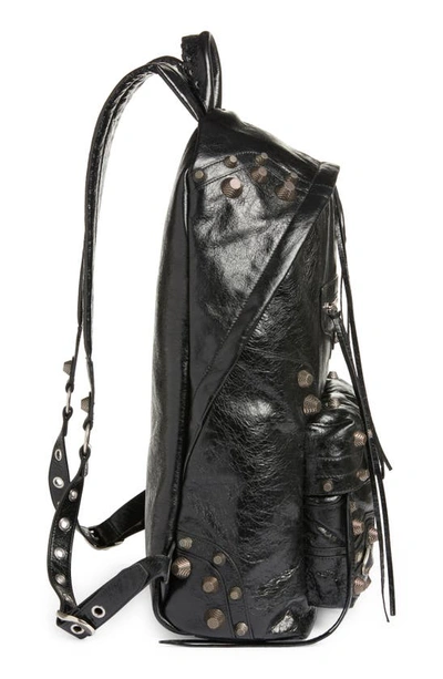 Shop Balenciaga Medium Le Cagole Leather Backpack In Black