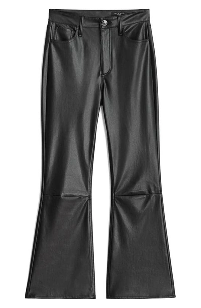 Shop Rag & Bone Casey Crop Flare Faux Leather Pants In Black