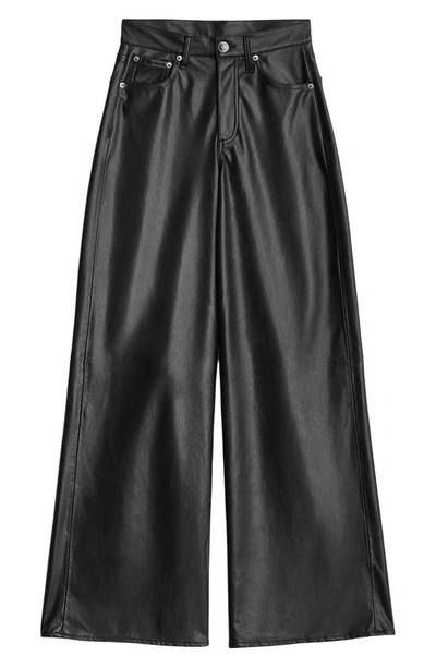 Shop Rag & Bone Sofie Wide Leg Faux Leather Pants In Black