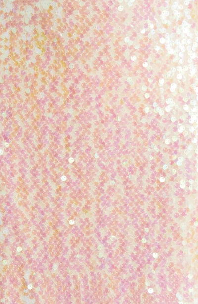 Wayf The Aria Sequin Mock Neck Gown In Opal Sequin
