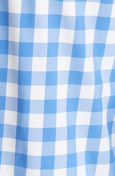 Shop Peter Millar Van Ness Check Stretch Performance Poplin Button-up Shirt In Cape Blue