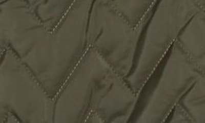 Shop Ted Baker Hamste Quilted Knit Sleeve Jacket In Dark Green