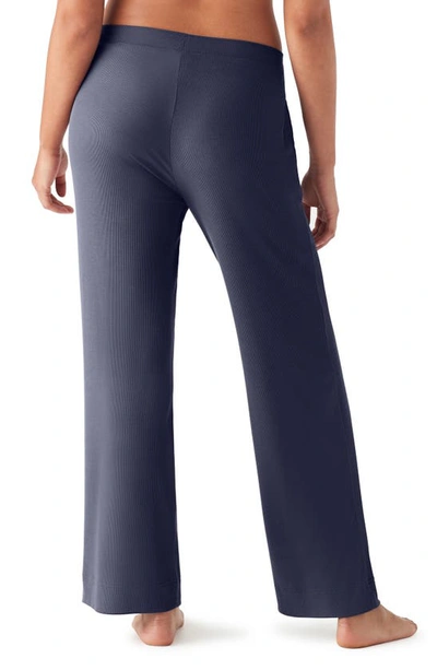 Shop True & Co. True & Co Drawstring Ribbed Pajama Pants In Nightfall