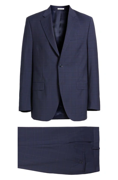 Shop Peter Millar Tailored Fit Wool Suit In Navy