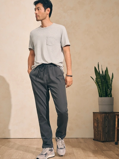 Shop Faherty Sunwashed Pocket T-shirt (tall) In Heather Grey