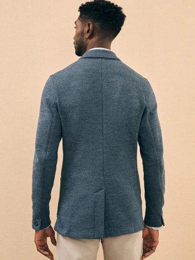 Faherty Inlet Knit Blazer (tall) In Deep Navy Melange