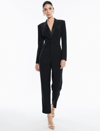 Clarisse Tuxedo Jumpsuit In Black