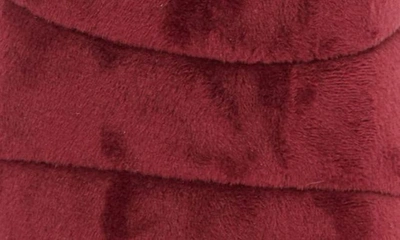 Shop Nordstrom Rack Deborah Quilted Faux Fur Slipper In Burgundy London