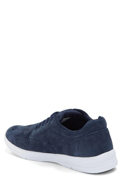 Shop Travismathew The Daily Leather Lace-up Sneaker In Dark Navy