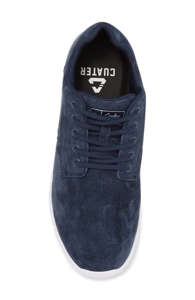 Shop Travismathew The Daily Leather Lace-up Sneaker In Dark Navy