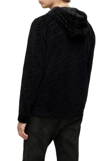 Shop John Varvatos Regular Fit Stripe Hoodie In Black