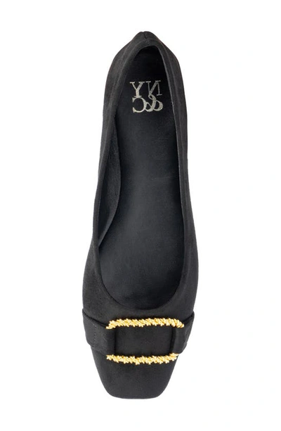 New York And Company Women's Niara- Flats With Gold Hardware Accent In Black