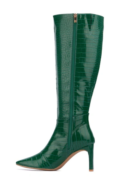 New York And Company Knee High Boot Green In Green