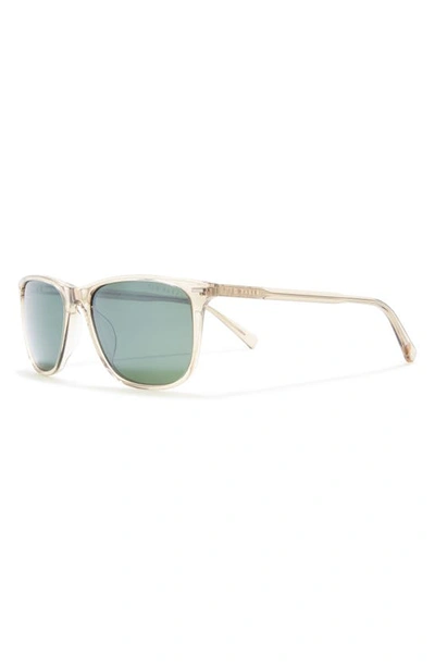 Shop Ted Baker 54mm Rectangle Sunglasses In Taupe
