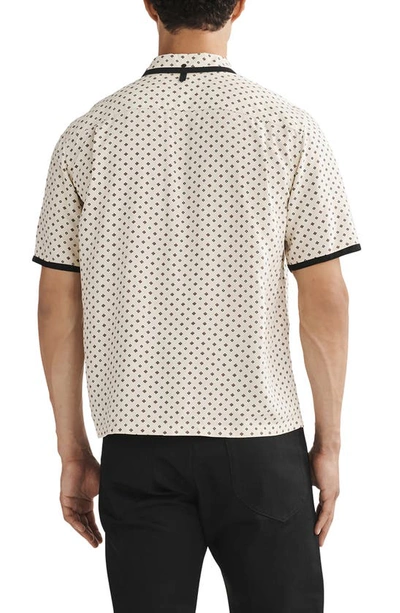 Shop Rag & Bone Foulard Print Short Sleeve Button-up Shirt In Nvyyellow