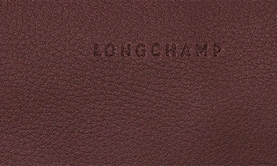 Shop Longchamp Smile Small Half Moon Leather Crossbody Bag In Plum