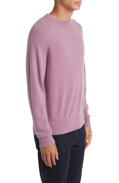 Shop Ted Baker Glant Cable Detail Cashmere Sweater In Light Purple