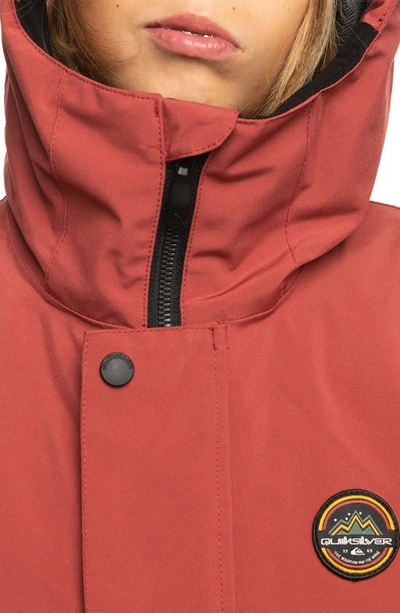 Shop Quiksilver Kids' Ridge Water Repellent Insulated Recycled Polyester Jacket In Marsala