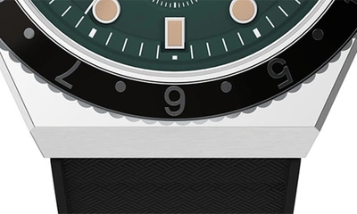 Shop Timex Q ® Chronograph Silicone Strap Watch, 40mm In Black