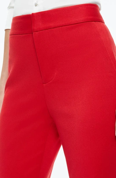Alice And Olivia Deanna High-waisted Bootcut Trousers In Perfect Ruby