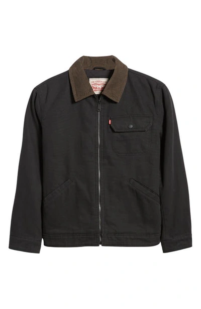 Shop Levi's Corduroy Collar Workwear Jacket In Black