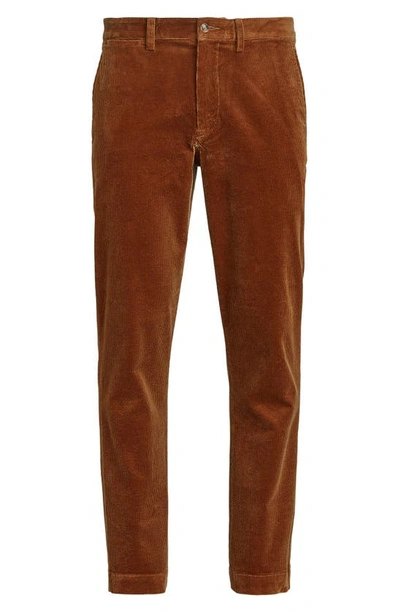 Shop Polo Ralph Lauren Corduroy Pants In Golden Brown