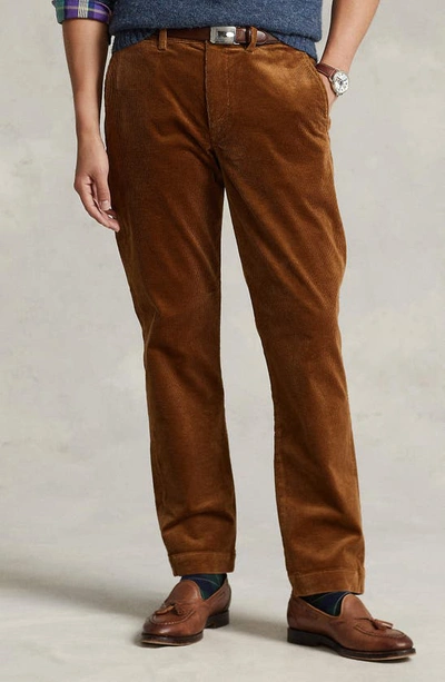 Polo Ralph Lauren Men's Stretch Straight Fit Corduroy Pants In Golden Brown